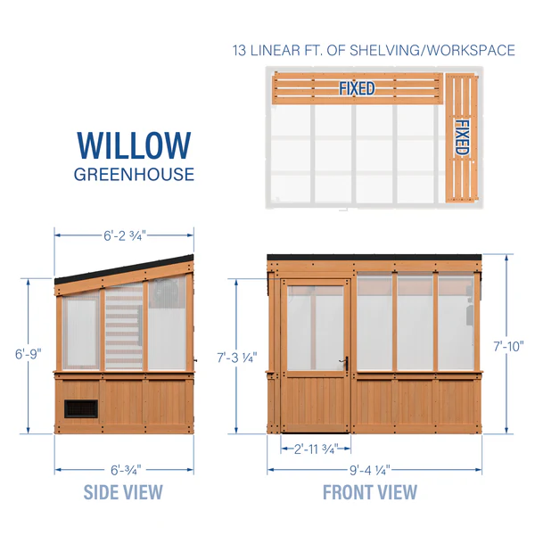 9×6 Willow Greenhouse - Image 3