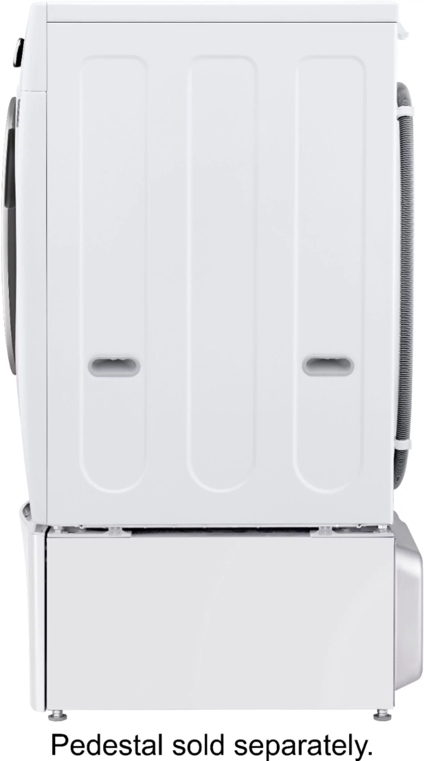 LG – 5.0 Cu. Ft. High-Efficiency Stackable Smart Front Load Washer with Steam and Built-In Intelligence – White - Image 4