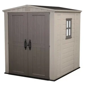 Factor 6 x 6 FT Strong Storage Shed Made Of Extremely Durable Resin And Reinforced with Steel