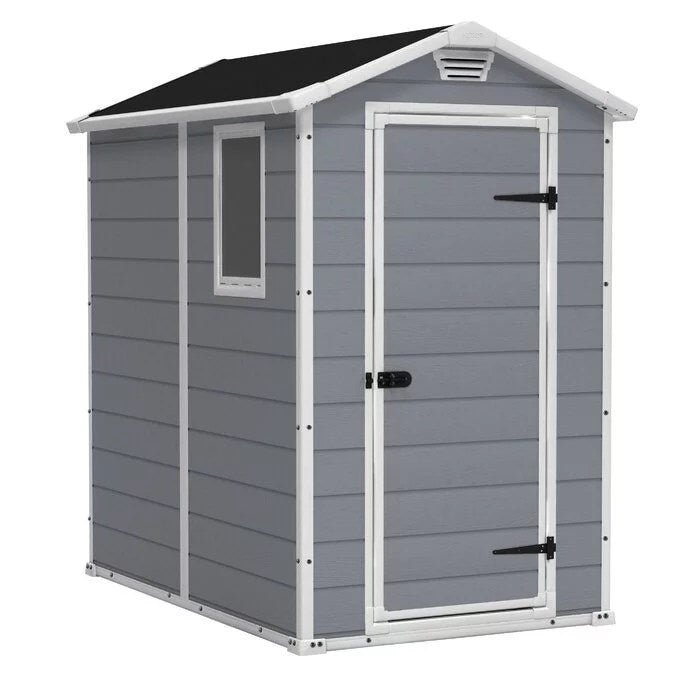 Keter Manor 4 ft. W x 6 ft. D Vertical Resin Outdoor Storage Shed