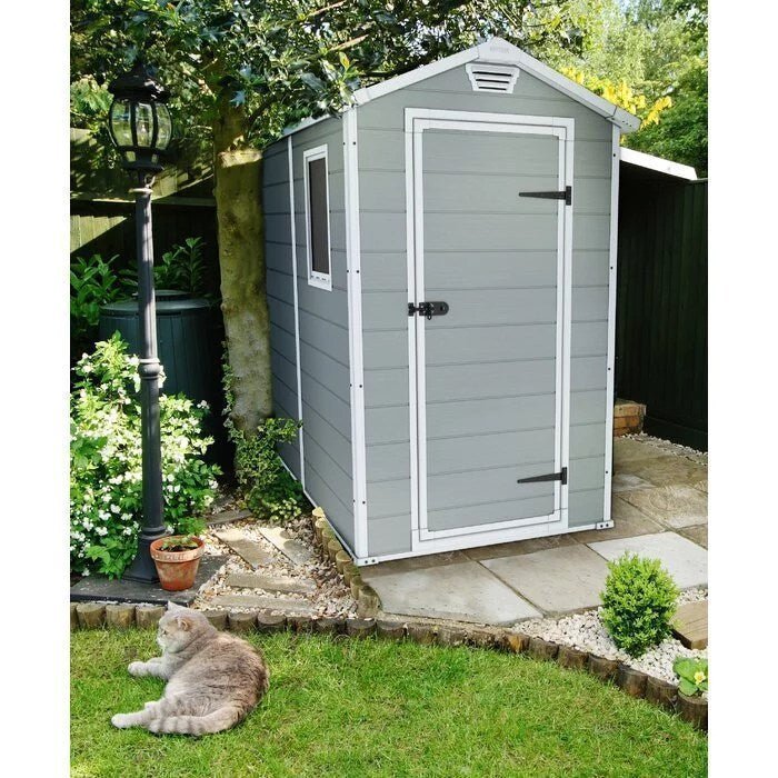 Keter Manor 4 ft. W x 6 ft. D Vertical Resin Outdoor Storage Shed - Image 3