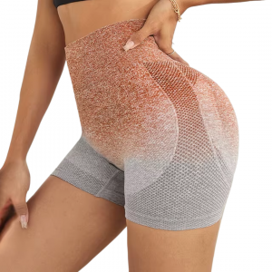 Women's Scrunch Butt Lift Seamless Yoga Shorts - High Waist Gradient Gym & Fitness