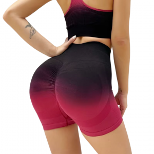 Women's Seamless High-Waist Mesh Biker Shorts - Scrunch Butt Yoga & Workout