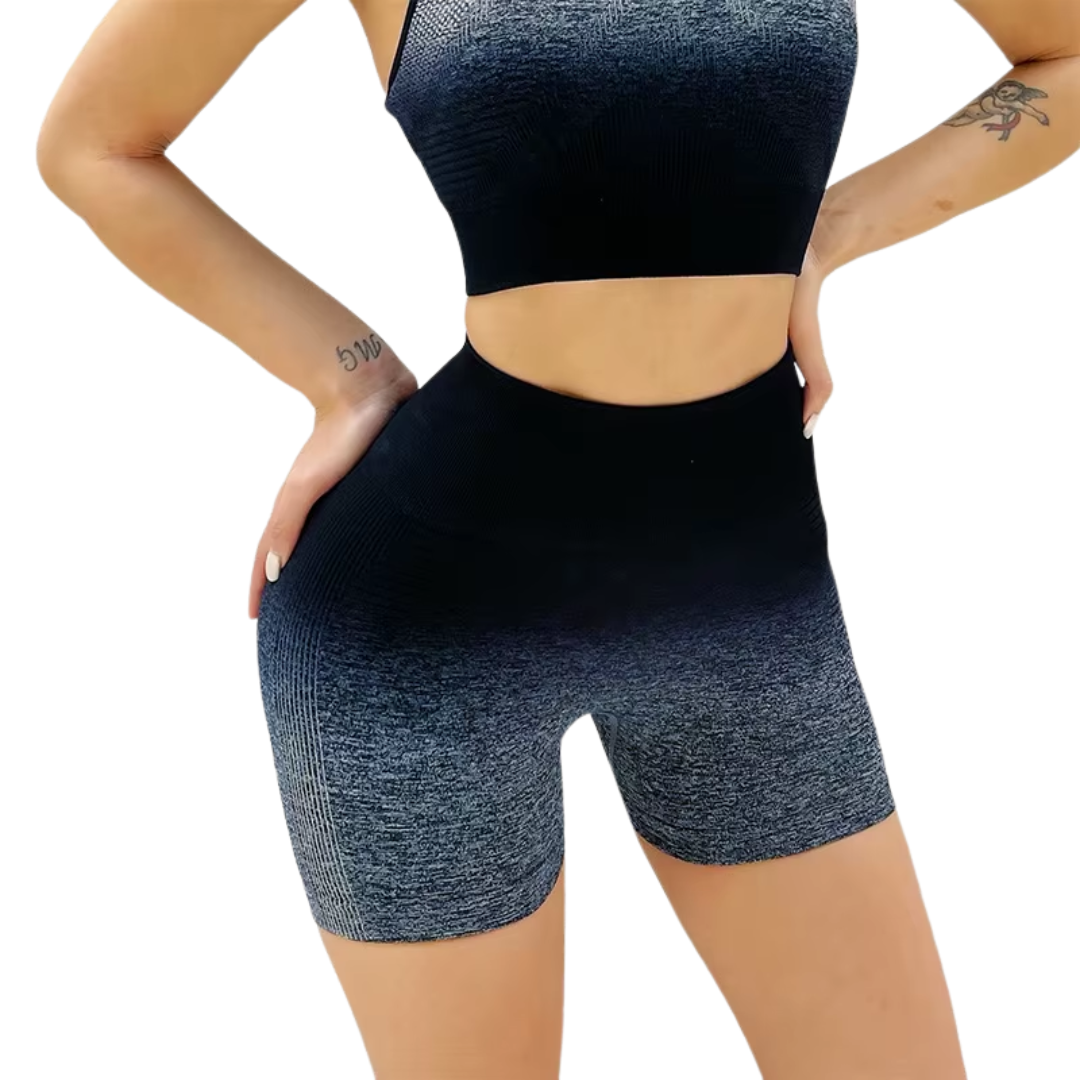 Women's Seamless High-Waist Mesh Biker Shorts - Scrunch Butt Yoga & Workout - Image 2