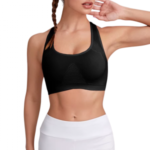 Women's U-Neck Mesh Yoga Vest - I-Shaped Back Tank Top for Running & Fitness