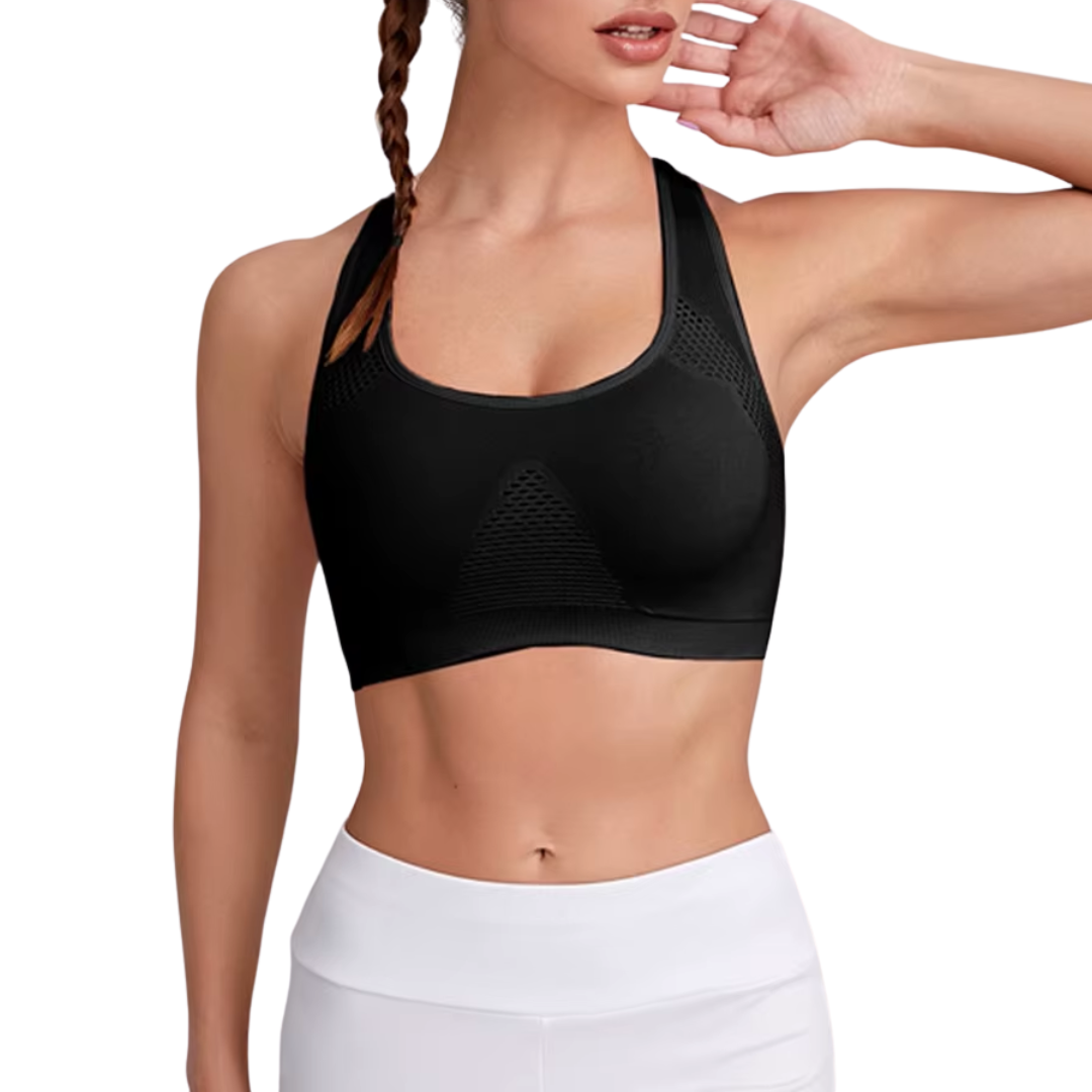 Women's U-Neck Mesh Yoga Vest - I-Shaped Back Tank Top for Running & Fitness