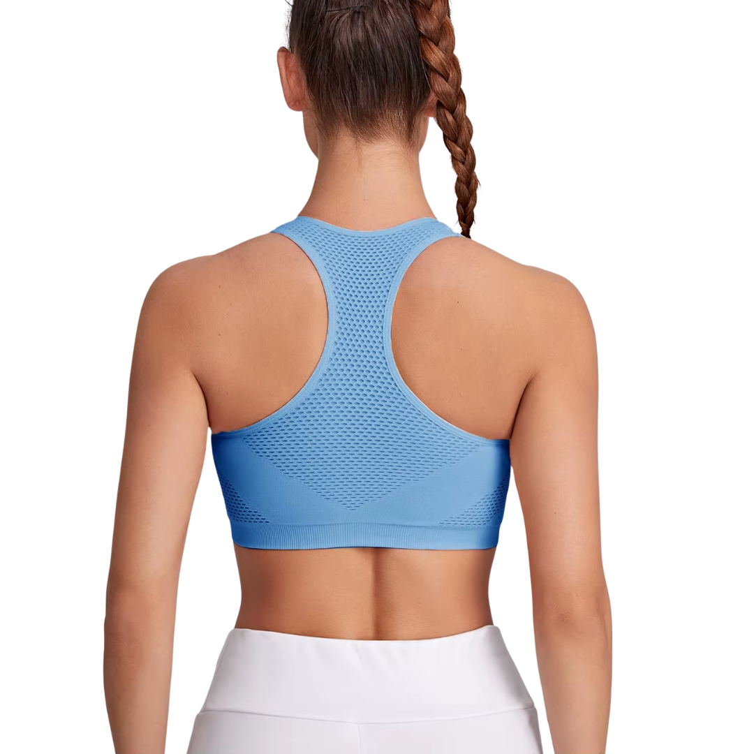 Women's U-Neck Mesh Yoga Vest - I-Shaped Back Tank Top for Running & Fitness - Image 4