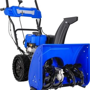 BILT HARD 24″ Self-Propelled Gas Snow Blower – 209cc Engine, Electric Start, LED Headlight