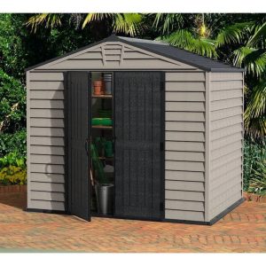 DuraMax StoreMax Plus 10.5×8 Ft Vinyl Storage Shed with Molded Floor